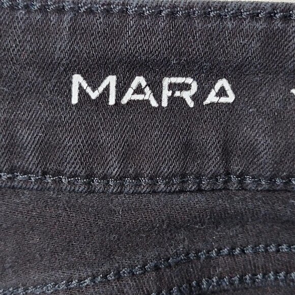 DL1961 Mara Jeans Size 24 25X27 Black Straight Ankle Frayed Hem Low Rise USA - Picture 8 of 16